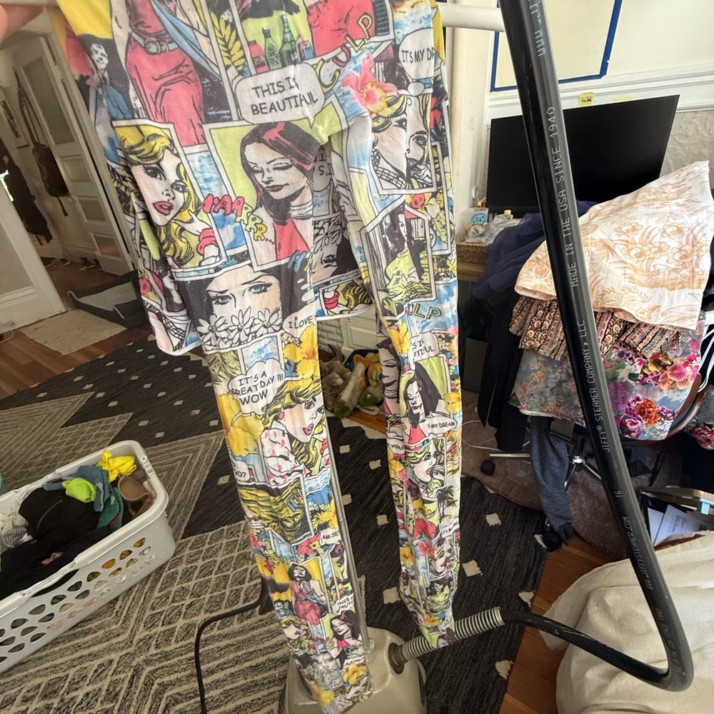 Colorful Comic Print Tights / Stockings
